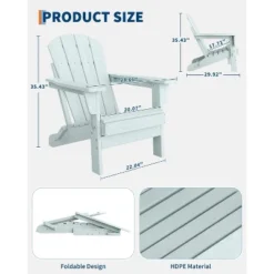 Folding Adirondack Chair Set Of 2, HDPE Plastic Weather Resistant Oversized Outdoor Chair For Patio, Lawn, Garden, Backyard, Deck, 380 Lb Support 16 Folding Adirondack Chair Set Of 2, HDPE Plastic Weather Resistant Oversized Outdoor Chair For Patio, Lawn, Garden, Backyard, Deck, 380 Lb Support -The Range Shop GUEST c5feb867 29fb 4ce7 8468 d1763123cd4f