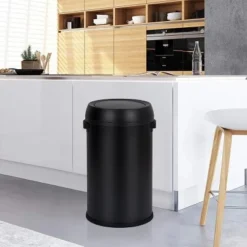 17 Gallon Swing Top Trash Can, Stainless Steel Garbage Can, With Swing Lid For Kitchen, Office -The Range Shop GUEST c6515a7e 4b40 4d24 b7cb cc2037e118ec
