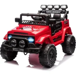 Ride On Truck Car For Kids, 12V Electric Ride On Car With Remote Control, Spring Suspension, Led Lights, 3 Speeds -The Range Shop GUEST c666a026 a29a 4966 a69b 491586c08327