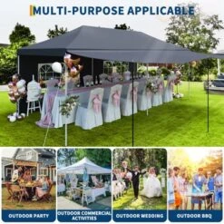 10x20 Pop Up Canopy Tent, Heavy Duty Commercial Easy Up Canopy With Removable Sidewalls, Awning & Roller Bag For Outdoor, Parties, Garden Gazebo Tent 12 10x20 Pop Up Canopy Tent, Heavy Duty Commercial Easy Up Canopy With Removable Sidewalls, Awning & Roller Bag For Outdoor, Parties, Garden Gazebo Tent -The Range Shop GUEST c68a43cb a4a0 43bd a5b0 dee70e954b32