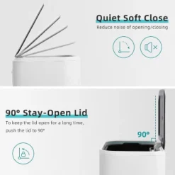 Trash Can, Stainless Steel Garbage Can With Soft-Close Lid, Foot Pedal, Removable Inner Basket -The Range Shop GUEST c69b55db 270f 475e 9e4d c3e425b728ae