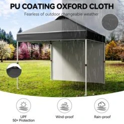 10x10 Ft Pop Up Canopy Tent W/Sidewall, Instant Portable Shelter W/Vented Roof Wheeled Carry Bag, Outdoor Sun Shade For Beach, Camping, Patio 13 10x10 Ft Pop Up Canopy Tent W/Sidewall, Instant Portable Shelter W/Vented Roof Wheeled Carry Bag, Outdoor Sun Shade For Beach, Camping, Patio -The Range Shop GUEST c6e53599 ebaa 42fc ae91 0f652fe11c4e