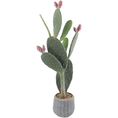42" Artificial Cactus Plant – Realistic Large Potted Cactus, Low Maintenance, Indoor Outdoor Decorative Greenery For Home, Office, Garden 2 42" Artificial Cactus Plant – Realistic Large Potted Cactus, Low Maintenance, Indoor Outdoor Decorative Greenery For Home, Office, Garden - Image 2