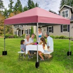 10 X 10 Pop Up Canopy, Beach Tent 3 Adjustable Heights, Easy Up Sun Shade W/ Wheeled Carry Bag, Outdoor Portable Shelter For Events, Parties, Camping -The Range Shop GUEST c8cf2023 e9e2 4ea6 ae20 26a938ed3517