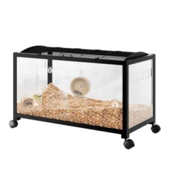Small Animal Cage With Plastic And Metal Mouse Cage, Wheels For Easy Mobility, Large Habitat, Easy To Assemble, Suitable For Dwarf Syrian Hamsters -The Range Shop GUEST c9029f32 7c79 4eb5 af3e 7fc5786e0b51