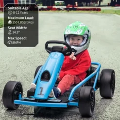 24V Go Kart For Kids, 9Ah Large Battery 8MPH High Speed Ride On Drifting Car With Music, Horn,Max Load 175lbs, Outdoor Ride On Toy For Teens 3-10 -The Range Shop GUEST caf1a0dc 458e 4ce8 b5af 252e09d8f2da