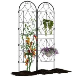 Garden Trellis 75x20 Inch, Decorative Metal Trellis For Climbing Plants Outdoor, Rustproof Garden Fence Plant Support Frame For Patio & Yard -The Range Shop GUEST cd09ab44 4118 451a baa4 57ba9b395358