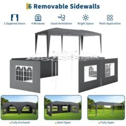 Pop Up Canopy Tent With 6 Removable Sidewalls, Large Outdoor Canopies With Adjustable Heights, Easy Up Commercial Canopy Tents For Parties 11 Pop Up Canopy Tent With 6 Removable Sidewalls, Large Outdoor Canopies With Adjustable Heights, Easy Up Commercial Canopy Tents For Parties -The Range Shop GUEST cd4cc424 e758 4676 84db a26dbd6be86b