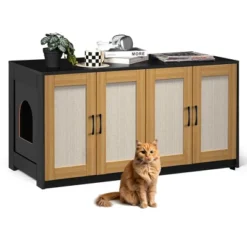 47.2" Large Hidden Cabinet Double Litter Box Enclosure Furniture For 2 Cats -The Range Shop GUEST ce7d87cd 7eb4 414e 9d96 2e4776b443fb