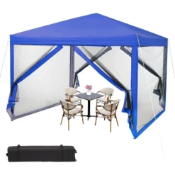 10 X 10 FT Pop Up Canopy, Party Tent With Mosquito Netting, Height Adjustable Instant Sun Shade, Portable Screen Shelter For Parties, Camping, Events 18 10 X 10 FT Pop Up Canopy, Party Tent With Mosquito Netting, Height Adjustable Instant Sun Shade, Portable Screen Shelter For Parties, Camping, Events -The Range Shop GUEST cea2b9e6 3b6a 402f 8302 76dc45d88c9f