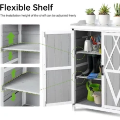 Potting Bench Outdoor Cabinet With Metal Tabletop, Wooden Storage Cabinets Weatherproof, Planting Work Benches With Adjustable Shelf -The Range Shop GUEST d02f8fba 10b7 4806 b28d 9ee0200892ea