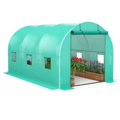 Walk-in Greenhouse For Outdoor Plants With 8 Mesh Vents, Weatherproof PE Cover & Roll-Up Zipper Door - Ideal For Vegetables, Flowers And Gardening -The Range Shop GUEST d031687e b73d 40d4 bc57 e9f9a375b482