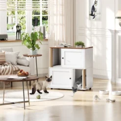 2 Tiered Cat Litter Box Enclosure For 2 Boxes -The Range Shop GUEST d14cee30 3db8 48fb b7be 5e93dc8a14fb