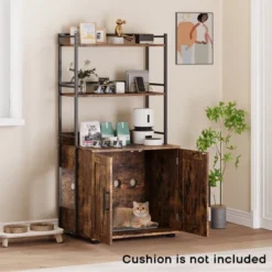 Cat Litter Box Enclosure, 2-in-1 Cat Litter Box Furniture Hidden With 2 Tier Storage Shelves And Doors, Wooden Cat House 17 Cat Litter Box Enclosure, 2-in-1 Cat Litter Box Furniture Hidden With 2 Tier Storage Shelves And Doors, Wooden Cat House -The Range Shop GUEST d37a3a0a 4463 4ad1 ad94 94d330f29f68