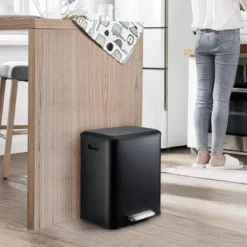 8 Gallon Dual Compartment Trash Can With Inner Buckets, Stainless Steel Garbage Can, Soft Close Lid -The Range Shop GUEST d3f2941e c36e 4f47 8b77 cd54c8f975c9