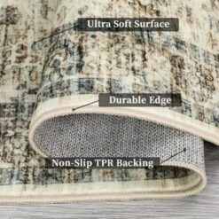 Washable Vintage Floral Living Room Rugs, Distressed Print Non Slip Bedroom Carpet, Retro Accent Large Dining Room Kitchen Rugs For Home Office -The Range Shop GUEST d4070416 5ce5 4eb2 b2d7 34ed3e410f96