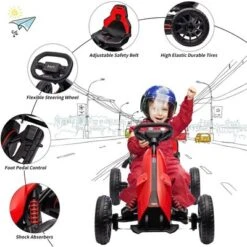 Electric Go Kart For Toddlers,12V Drift Kart With 7Ah Battery, Adjustable Seat, High/Low Safety Speed Max 2.8MPH For Child, Max Load 66lbs -The Range Shop GUEST d40c4e82 127e 4259 81e9 e41a0d51fb72