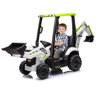 Ride On Excavator Bulldozer, 12V Kids Electric Vehicle With Remote Control, Front Loader, Digger, Horn, Adjustable Seat, Excavator Ride On Car Toy 9 Ride On Excavator Bulldozer, 12V Kids Electric Vehicle With Remote Control, Front Loader, Digger, Horn, Adjustable Seat, Excavator Ride On Car Toy - Image 9