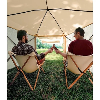 Pop-Up Screen Tent Gazebo, Pentagonal Camping Tent With 5 Sided Canopy Shelter And Made From 210 D Oxford Fabric For Patio, Backyard, And Lawn 1 Pop-Up Screen Tent Gazebo, Pentagonal Camping Tent With 5 Sided Canopy Shelter And Made From 210 D Oxford Fabric For Patio, Backyard, And Lawn