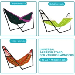 Hammock Stand - Steel Hammock Frame, 550 LBS Capacity, 2 Person, Fits Hammocks 9 To 14 Ft, Adjustable Universal For Indoor Outdoor Backyard Camping -The Range Shop GUEST d4f412de 469f 40cf a85f bde5307e5b06
