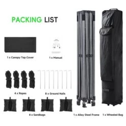 Commercial Canopy Tent 10x10 Pop Up Canopy Tent Heavy Duty 500D Waterproof With Roller Bag, 4 Sandbags For Outdoor Camping Stall Party Event -The Range Shop GUEST d53635ee f114 4b7f 9dff d2116cf90336