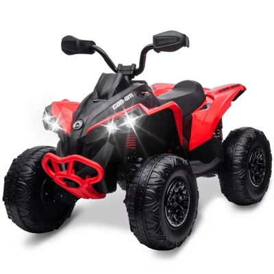 12V Kids ATV, Ride On Toy Car Bombardier Licensed BRP Can-am 4 Wheeler Quad Electric Vehicle, W/LED Lights, Full Metal Suspensions 2 12V Kids ATV, Ride On Toy Car Bombardier Licensed BRP Can-am 4 Wheeler Quad Electric Vehicle, W/LED Lights, Full Metal Suspensions - Image 2