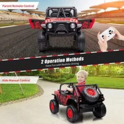 24V 2-Seater Kids Ride On Truck Car With Remote Control, Powered Electric Vehicles, 2WD Dual Motors Vehicle With LED Light Music For Boys And Girls -The Range Shop GUEST d8b730f7 c29a 4b19 9a47 b80766b5029a