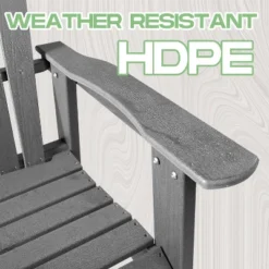 Folding Adirondack Chair - Oversized HDPE, Weather Resistant, Outdoor Fire Pit Chair, Suitable For Patio, Porch, Deck, Garden -The Range Shop GUEST d925441a f445 4d23 b8e8 c3307c311918