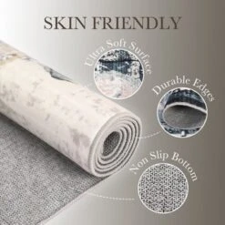 Washable Modern Abstract Living Room Area Rugs, Soft Non Slip Throw Carpet For Bedroom, Contemporary Floor Cover -The Range Shop GUEST d9362a89 d7d8 4ba3 ba18 f8beafb95efb