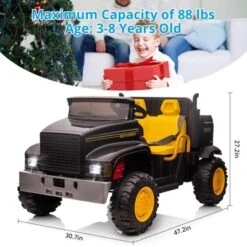 24V Kids Ride-on Truck Car With Remote Control Electric UTV Vehicle With Dump Bed, 4WD Power Ride-on 4x200W Motors, 3 Speeds, 2 Seats -The Range Shop GUEST da37303a bb64 44fb bd52 fbf59eb46aee