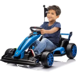 24V Kids Ride On Go Kart, 7.5mph Variable High Speed Drifting Car, 7ah Battery 200W*2 Motors,Ajustable Legroom For Kids Grows, Blue -The Range Shop GUEST dc0f2444 3c55 4d9e 8448 09d977f4312b