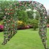Metal Garden Arch Trellis , Weatherproof Arch Frame For Climbing Plants, Outdoor Indoor Arbor Archway For Decorations