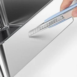 Stainless Steel Cat Litter Box, Detachable Box With Lid,Metal Enclosed Cat Litter Tray,Extra Large Litter Tray With Litter Scoop&Sand Filter Pedal