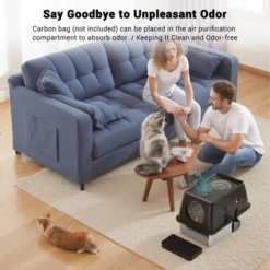 Enclosed Metal Litter Box With Lid, Large Metal Litter Box For Cats, Covered Dog Proof Litter Box 8'' Deep，Removable Top And Litter Scooper -The Range Shop GUEST e011ee1b efea 4a80 adf6 b2ee1f2b772c