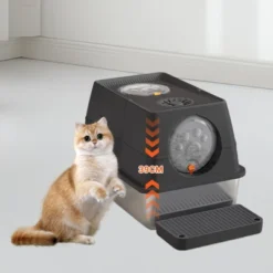 Stainless Steel Cat Litter Box, Detachable Box With Lid,Metal Enclosed Cat Litter Tray,Extra Large Litter Tray With Litter Scoop&Sand Filter Pedal -The Range Shop GUEST e0f109de fab3 4461 94b1 a251bb830ce7