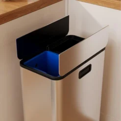 15-Gallon Dual Trash Can, Step-On Pedal Kitchen Trash Bin With Butterfly Lid, Removable Inner Bucket -The Range Shop GUEST e1191a79 d62a 4f16 a7b6 735437696a16