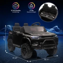 24V 2-Seater Kids Ride On Truck Electric Car For Toddlers Battery Powered Ride On Toy With Remote Control, Trunk, Soft Start, LED Lights, Music -The Range Shop GUEST e1193954 d35d 4b38 9982 2e74c3b6c3cd