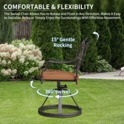 7 Piece Patio Furniture Dining Set, All-Weather Outdoor Table And Chairs For 6, Includes 4 Dining Chair & 2 Swivel Chairs & 60'' Rectangular Table 12 7 Piece Patio Furniture Dining Set, All-Weather Outdoor Table And Chairs For 6, Includes 4 Dining Chair & 2 Swivel Chairs & 60'' Rectangular Table -The Range Shop GUEST e18d5573 7978 427f 8417 8d873e4ad744