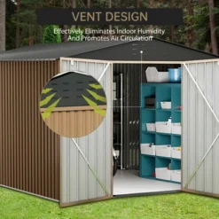 Large Metal Storage Sheds,8X 8 FT Outdoor Storage Shed, With Reinforced Sloping And Lock,Waterproof，for Backyard, Garden Patio Lawn -The Range Shop GUEST e1ae8224 c318 4bee 81a6 3d9b4a5f0984