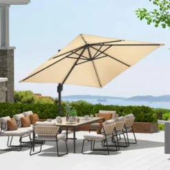 10ftx10ft Cantilever Patio Umbrella With Base,umbrella Outdoor Patio, 360 Rotation -The Range Shop GUEST e2415f7a d5a8 4f47 8fe5 3988129de5d1