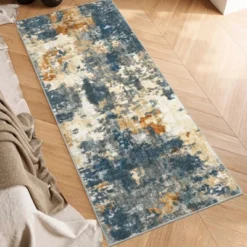 Modern Abstract Large Living Room Bedroom Area Rugs, Soft Non Slip Contemporary Throw Carpet For Dining Room