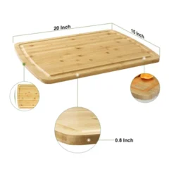Large Bamboo Cutting Board, Chopping Board With Deep Juice Grooves, Wooden Over Sink Stove Top -The Range Shop GUEST e31427ac 820c 4758 bac8 a26a464a426f