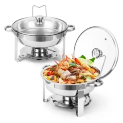 Chafing Dish Buffet , Buffet Servers And Warmers Set Of 2，Stainless Steel Buffet Chafers And Warmer Sets ，for Buffet With Lid Holder & Glass Lid -The Range Shop GUEST e3de6867 9147 4e7e 845f 49d20f44f7a1