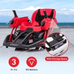 360°Rotation Electric Ride-on, 2.4G Remote Control, Blue Laser Shooting Sound, Bilateral Steering Control Handle, 12V 7AH Rechargeable Battery -The Range Shop GUEST e6677072 53be 451f 9826 30998dfecff4