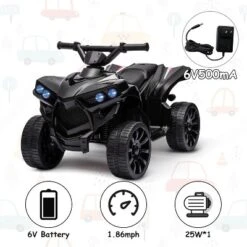 6V Ride On Toy, Kids ATV 4 Wheeler With 1.8MPH Max Speed, Wear-Resistant Wheels, Music & Foot Pedal, Electric Quad Car For Kids Toddlers -The Range Shop GUEST e675c9fe a0ae 4f38 8570 4cc9bb23619f