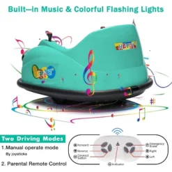 12V Kids Electric Bumper Car With 2.4G Remote Control, 360° Spinning, Music & LED Lights, Safety Bumper For Ages 2-5 Years -The Range Shop GUEST e8058b68 901e 4051 8520 94e8c93f9884