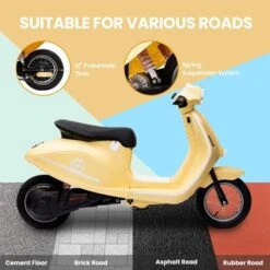 Electric Motorcycle For Kids, 24V 350W Kids Ride On Moped, Max Up To 14MPH, W/Twist Grip Throttle & LED Light, Electric Motorbike For Teens 8-12 -The Range Shop GUEST e8065d7f dcd2 4191 8032 84c46007cddd