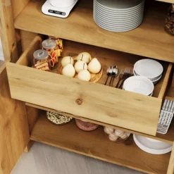 71 Inch Tall Arched Cabinet - Arched Kitchen Pantry Cabinet With Hidden Drawer, Adjustable Shelves, Display Storage For Living Room, Dining Room -The Range Shop GUEST e85ed3cc 0323 474f baf1 e1fc2691f524