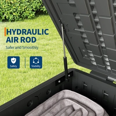130 Gallon Outdoor Waterproof Storage Box - Lockable, Deck Storage, Package Delivery Secure, Patio Furniture Storage, Garden Tools Organizer 2 130 Gallon Outdoor Waterproof Storage Box - Lockable, Deck Storage, Package Delivery Secure, Patio Furniture Storage, Garden Tools Organizer - Image 2