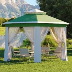 13x13 FT Hexagon Pop Up Gazebo W/ Mesh Windows, Instant Setup Canopy Tent For Outdoor Patio, Backyard, Garden & Events,w/Carry Bag, Adjustable Height -The Range Shop GUEST eb6c5dd6 729f 443e 8324 692e9311f9b9